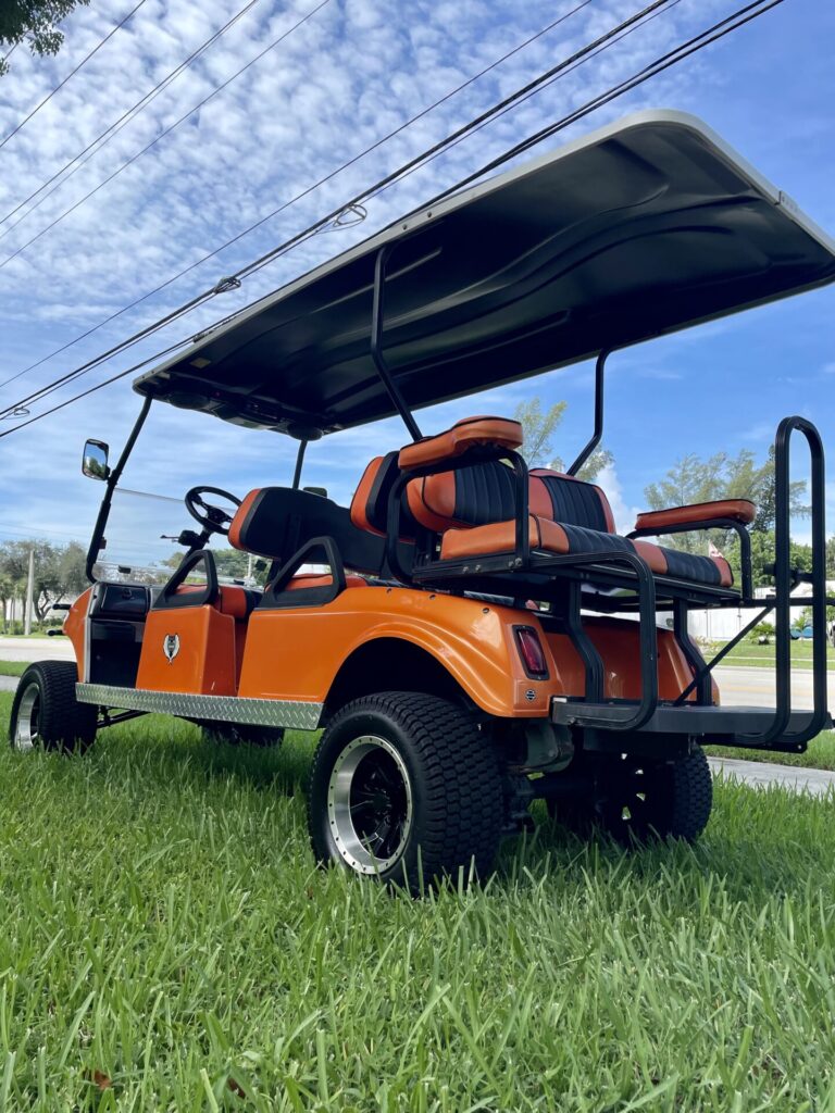 Club Car DS Electric Custom Harley Real Fire Golf Cart