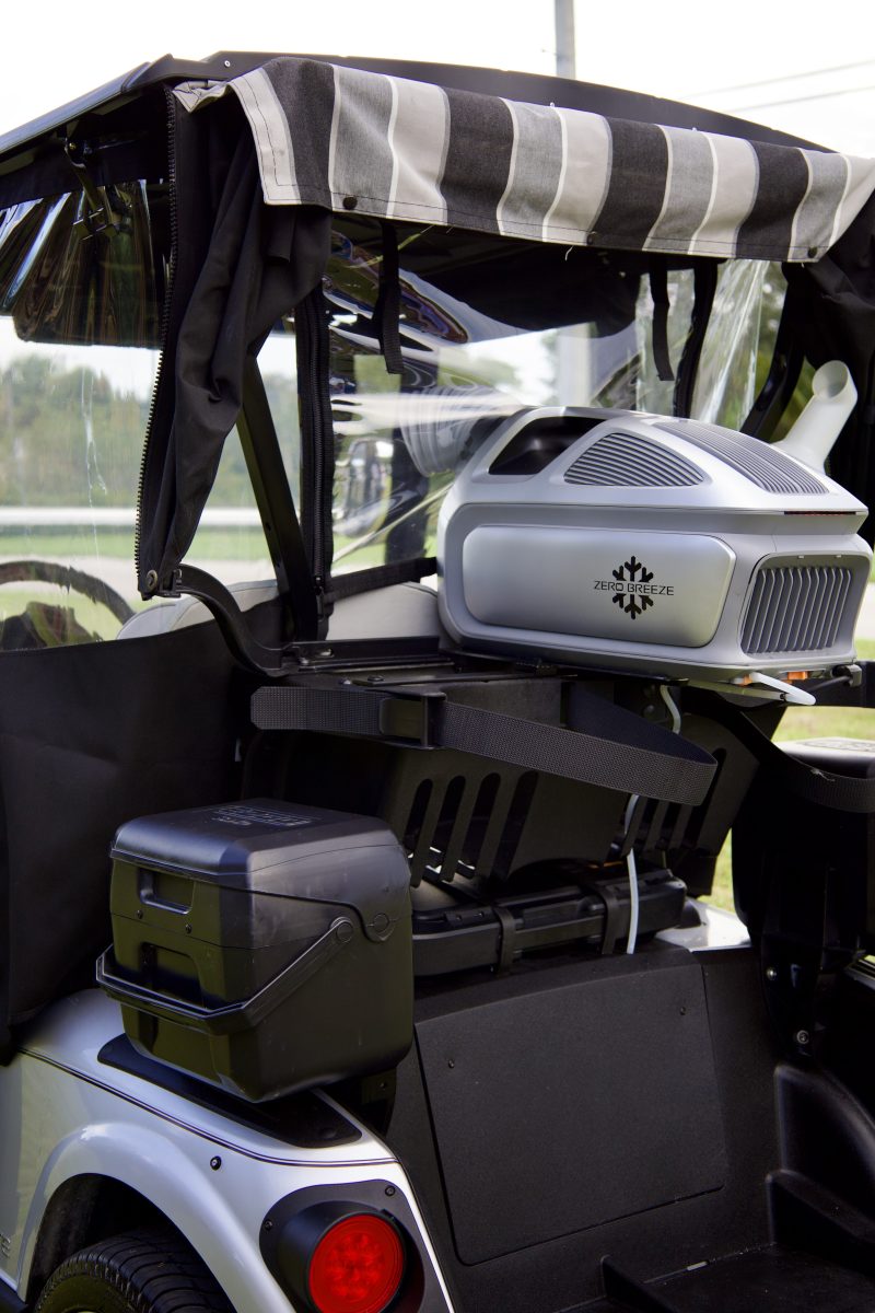 Portable air conditioning for golf carts